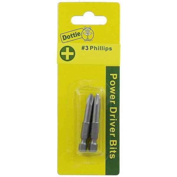 L.H. Dottie #3 x 3'' Phillips Power Bit (Carded), L.H. Dottie, Mfr#: IB3PXC